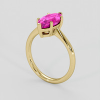 2.40 Ct. Pink Sapphire Ring, 10K Yellow Gold 2