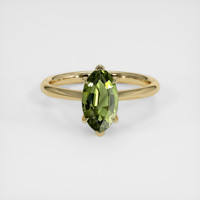 1.69 Ct. Green Sapphire Ring, 14K Yellow Gold 1