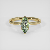 1.23 Ct. Green Sapphire Ring, 14K Yellow Gold 1