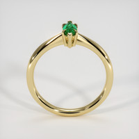 0.42 Ct. Emerald Ring, 18K Yellow Gold 3