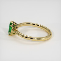 0.42 Ct. Emerald Ring, 18K Yellow Gold 4