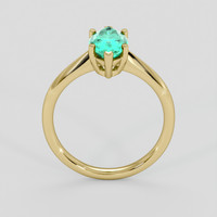 1.33 Ct. Emerald Ring, 18K Yellow Gold 3