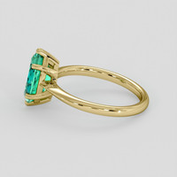 1.33 Ct. Emerald Ring, 18K Yellow Gold 4
