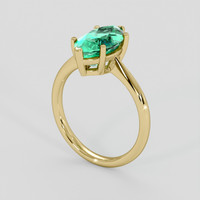 2.37 Ct. Emerald Ring, 18K Yellow Gold 2