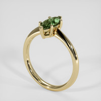 1.23 Ct. Green Sapphire Ring, 18K Yellow Gold 2