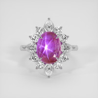 6.30 Ct. Purple Sapphire Ring, Platinum 950 1