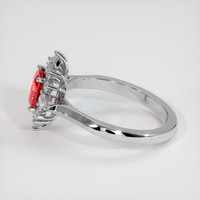 1.52 Ct. Padparadscha Sapphire Ring, 14K White Gold 4