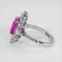 6.30 Ct. Purple Sapphire Ring, 14K White Gold 4