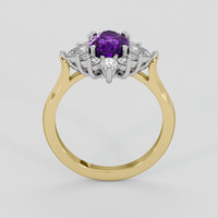 1.97 Ct. Pinkish Purple Sapphire Ring, 18K White & Yellow 3