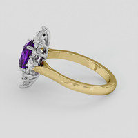 1.97 Ct. Pinkish Purple Sapphire Ring, 18K White & Yellow 4