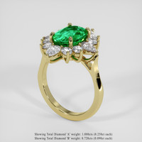 2.85 Ct. Emerald Ring, 18K Yellow Gold 2