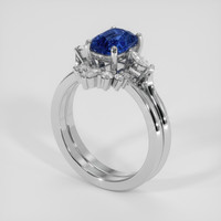 1.82 Ct. Blue Sapphire Ring, Platinum 950 2