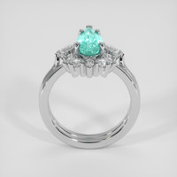 1.58 Ct. Greenish Blue Paraiba Tourmaline Ring, Platinum 950 3