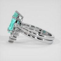 1.58 Ct. Greenish Blue Paraiba Tourmaline Ring, Platinum 950 4