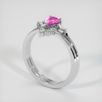 0.93 Ct. Pink Sapphire Ring, Platinum 950 2