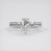 0.76 Ct. White Sapphire Ring, Platinum 950 1