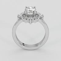 2.03 Ct. White Sapphire Ring, Platinum 950 3