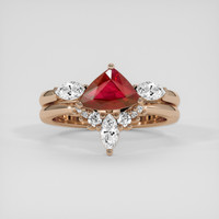 2.20 Ct. Ruby Ring, 14K Rose Gold 1