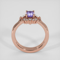 0.80 Ct. Purple Sapphire Ring, 14K Rose Gold 3