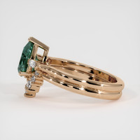 1.26 Ct. Greenish Blue Sapphire Ring, 14K Rose Gold 4