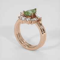 1.58 Ct. Green Sapphire Ring, 14K Rose Gold 2