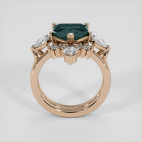 2.59 Ct. Bluish Green Sapphire Ring, 14K Rose Gold 3