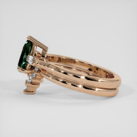 1.12 Ct. Bluish Green Sapphire Ring, 14K Rose Gold 4