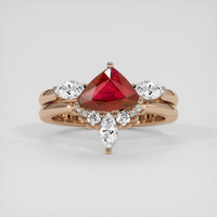 2.20 Ct. Ruby Ring, 18K Rose Gold 1