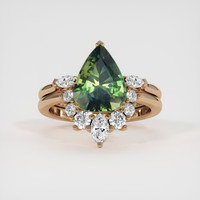 3.05 Ct. Green Sapphire Ring, 18K Rose Gold 1