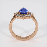 2.54 Ct. Purplish Blue Sapphire Ring, 18K Rose Gold 3