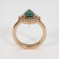 1.26 Ct. Greenish Blue Sapphire Ring, 18K Rose Gold 3