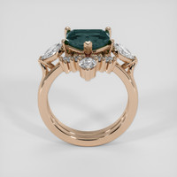 2.59 Ct. Bluish Green Sapphire Ring, 18K Rose Gold 3