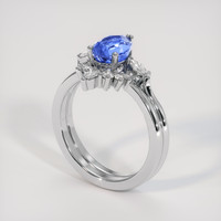 1.81 Ct. Blue Sapphire Ring, 14K White Gold 2