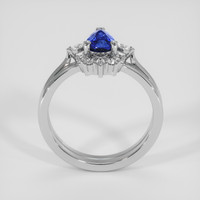 1.00 Ct. Blue Sapphire Ring, 14K White Gold 3