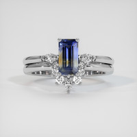1.42 Ct. Bi Color Sapphire Ring, 14K White Gold 1