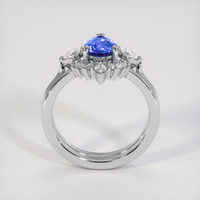 0.98 Ct. Blue Sapphire Ring, 14K White Gold 3