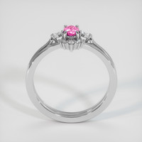 0.50 Ct. Pink Sapphire Ring, 14K White Gold 3