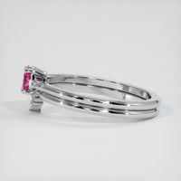 0.50 Ct. Pink Sapphire Ring, 14K White Gold 4