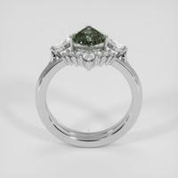 2.38 Ct. Green Sapphire Ring, 14K White Gold 3