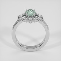 2.33 Ct. Bluish Green Sapphire Ring, 14K White Gold 3