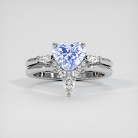 1.63 Ct. Blue Sapphire Ring, 14K White Gold 1
