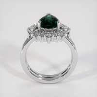 3.27 Ct. Bluish Green Sapphire Ring, 14K White Gold 3