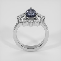 2.19 Ct. Bluish Grey Spinel Ring, 18K White Gold 3