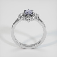 1.03 Ct. Grey Sapphire Ring, 18K White Gold 3