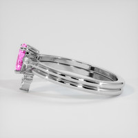 0.93 Ct. Pink Sapphire Ring, 18K White Gold 4