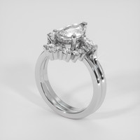 2.09 Ct. White Sapphire Ring, 18K White Gold 2