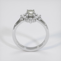 0.76 Ct. White Sapphire Ring, 18K White Gold 3