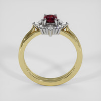 0.42 Ct. Ruby Ring, 18K White & Yellow 3