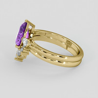 2.20 Ct. Pinkish Purple Sapphire Ring, 10K Yellow Gold 4
