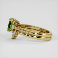 1.20 Ct. Yellowish Green Sapphire Ring, 14K Yellow Gold 4